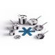Joseph Joseph Space Steel 6 Piece Stainless Steel Cookware Set