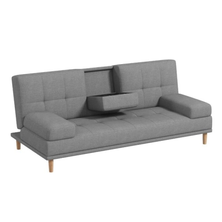 Casa Decor Mendoza Grey 2 In 1 Sofa with Drink Holder