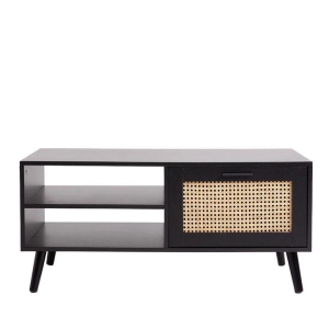 Casa Decor Tulum Black Rattan Coffee Table
