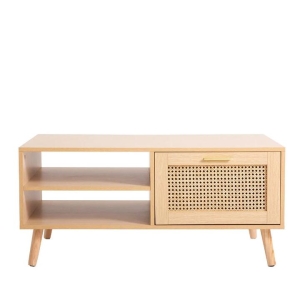 Casa Decor Santiago Oak Rattan Coffee Table