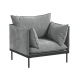 Casa Decor Camilla 1 Seater Sofa Light Grey