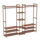 Milano Decor Multifunctional Bamboo Clothes Rack Brown