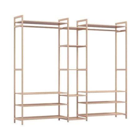 Milano Decor Multi Functional Bamboo Clothes Rack Oak