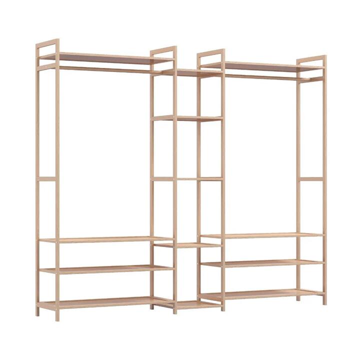 Milano Decor Multi Functional Bamboo Clothes Rack Oak