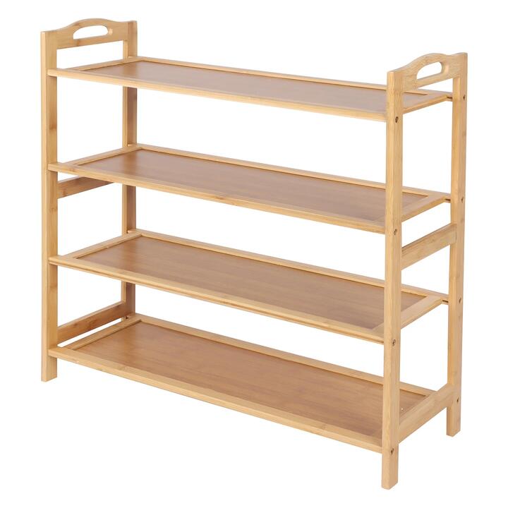 Casa Decor 4 Tier Bamboo Shoe Rack Oak