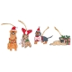 MyHouse Set of 4 Xmas Dogs Ornaments