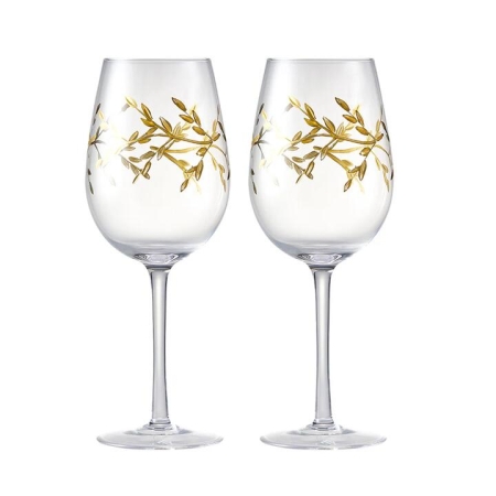 Cellar Premium Luxe Leaf Set of 2 Wine Glasses 600ml