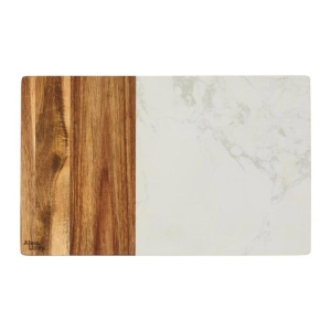 Alex Liddy Slate & Co Acacia and Marble Serving Board 40cm