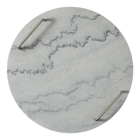 Alex Liddy Slate & Co Round Marble Serving Board with Handles 40cm