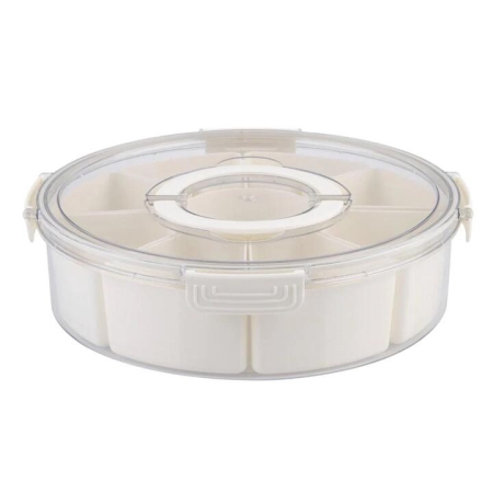 Alfresco Lane Round 9 Compartment Grazing Box with Carry Handles