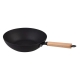 Dline Black Carbon Steel Pre-Seasoned Stir Fry Pan 30cm