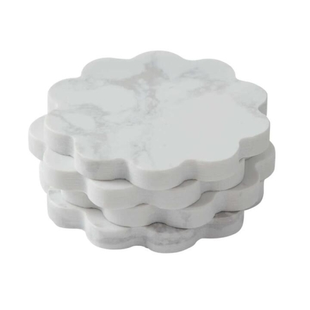 Marie Claire Laguiole Domain Set of 4 Marble Coasters