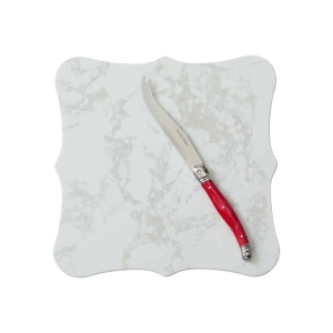 Marie Claire Laguiole Domain Square Board with Cheese Knife 25cm