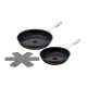 Tefal by Jamie Oliver Ceramic Enjoy Set of 2 Frying Pans with Pan Protector