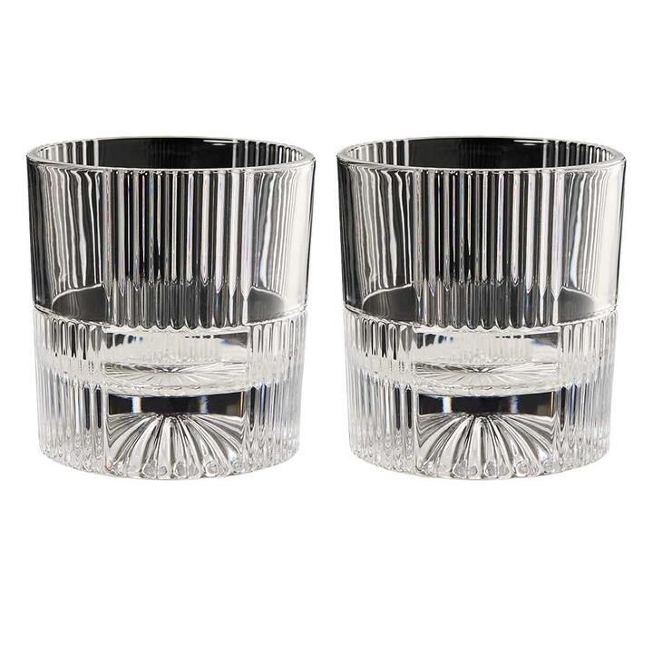 Cellar Premium Luxe Set of 2 Pressed Whisky Glasses 300ml