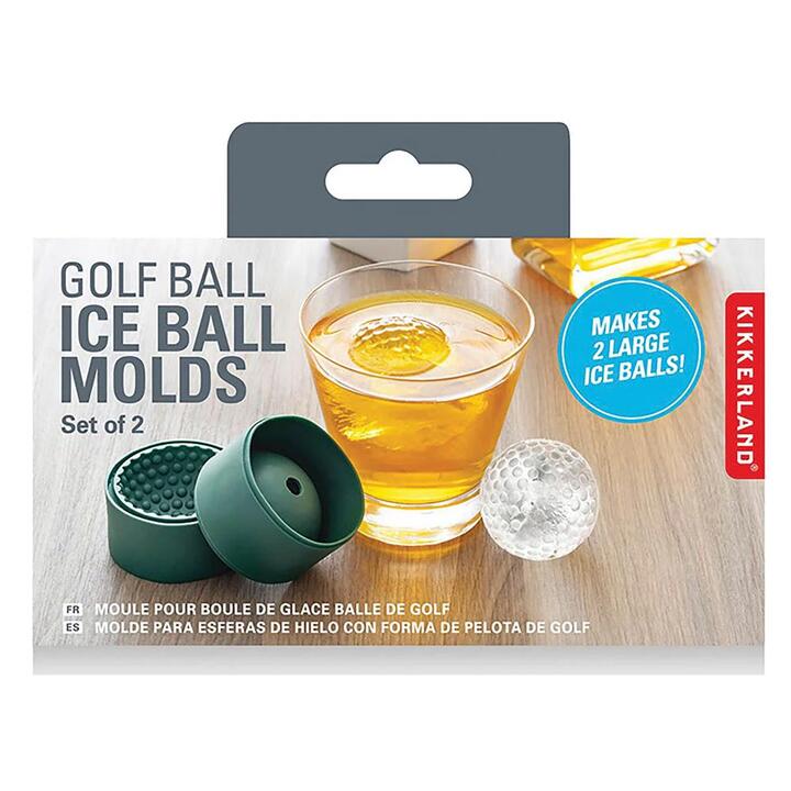 Kikkerland Set of 2 Golf Ball Ice Ball Moulds