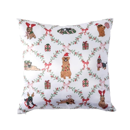 Adorn Living Xmas Dogs Cushion