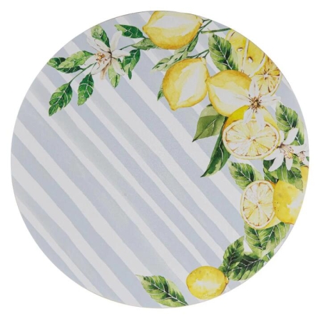 Ladelle Hardboard Capri Round Set of 4 Placemats