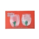 Daily Dose by Ambrosia Set of 2 Stemless Glasses Cactus