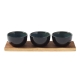 Alex Liddy Slate & Co Serving Board with Set of 3 Bowls