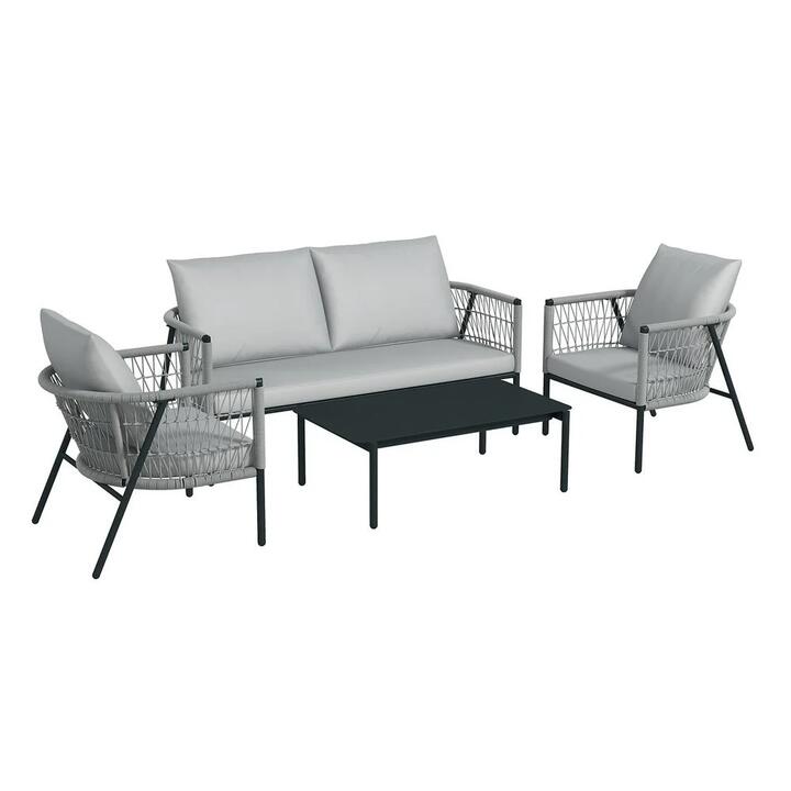 Arcadia Furniture 4 Piece Reims Ensemble Set Grey