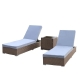 Arcadia Furniture Outdoor Rattan Sunlounge Set