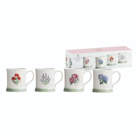 Ashdene Floral Collective Set of 4 Mugs Assorted