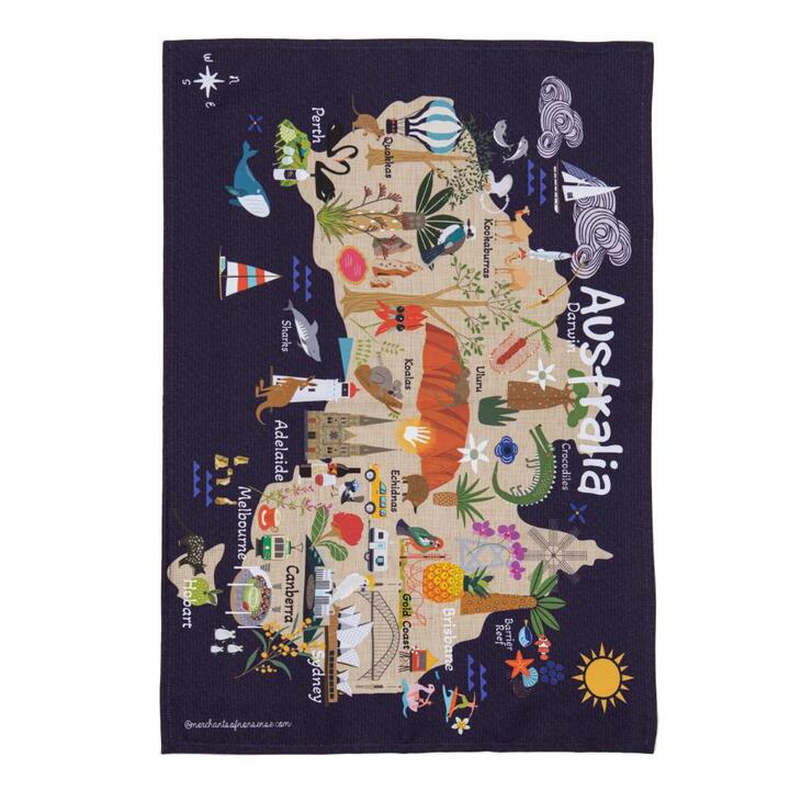 Ashdene Land Down Under Kitchen Towel
