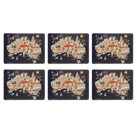 Ashdene Land Down Under Set of 6 Placemats