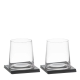 Tempa Harvey Whisky Glass & Coaster Set Black