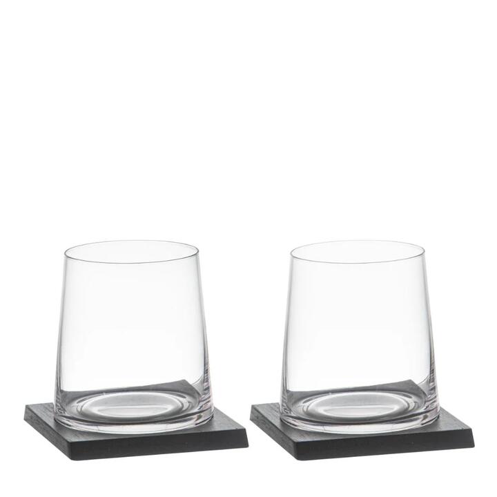 Tempa Harvey Whisky Glass & Coaster Set Black