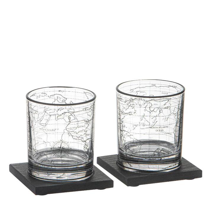 Tempa Atlas Whisky Glass & Coaster Set