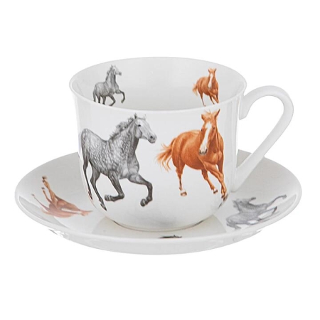 Ashdene Horses By Charlotte Cup & Saucer