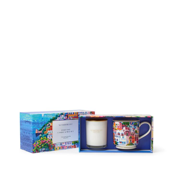 Salt & Pepper Wanderlust Mug with Candle Gift Pack