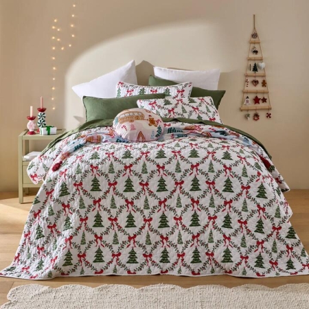Adorn Living Merry Xmas Coverlet-Super King