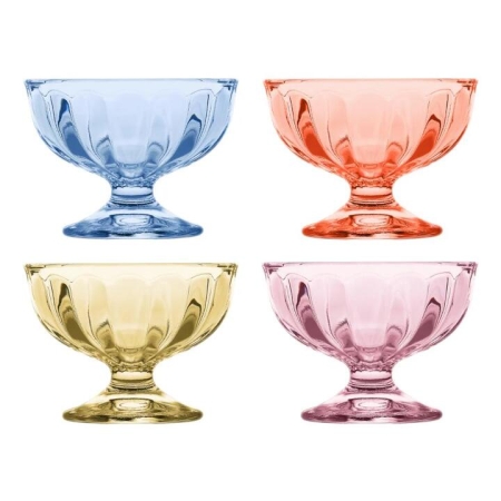 Porto Dessert Set of 4 Ice Cream Cups Multicolour
