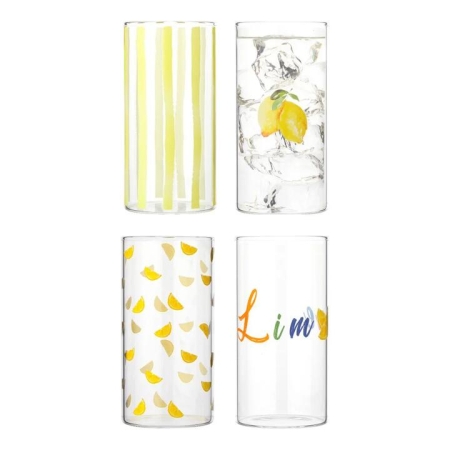Porto Limone Set of 4 Hi Ball Glasses 500ml