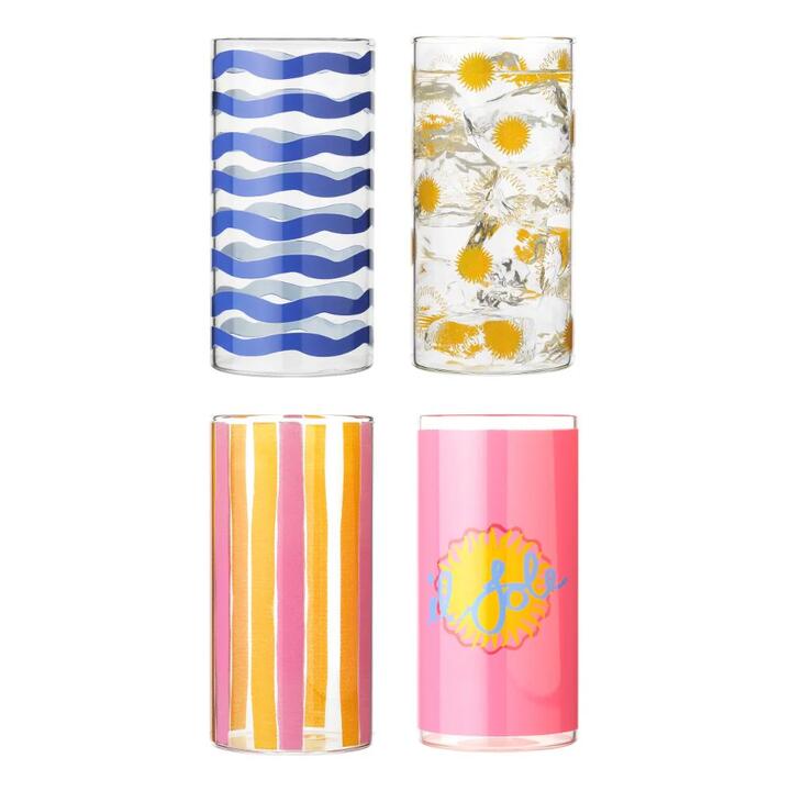 Porto Sole Set of 4 Hiball Tumblers 500ml