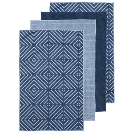 Ladelle Benton Set of 4 Microfibre Kitchen Towels