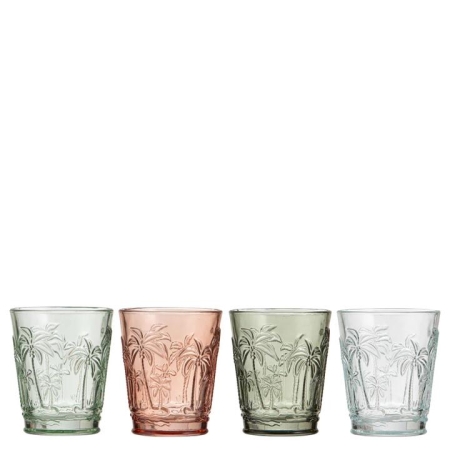 Ladelle Panama Palm Set Of 4 Tumblers