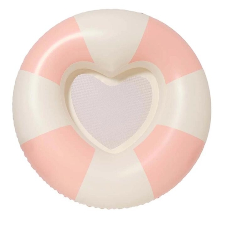 SUNNYLiFE Luxe Tube Pool Ring Stole My Heart Pink Stripe