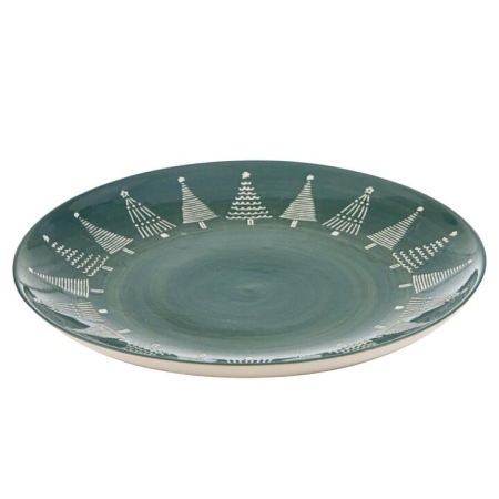 Ladelle Christmas Evergreen Round Platter