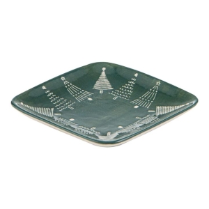 Ladelle Christmas Evergreen Square Platter