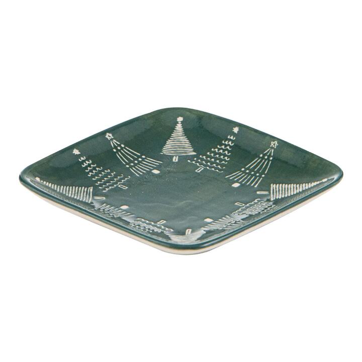 Ladelle Christmas Evergreen Square Platter
