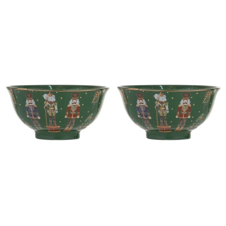 Ashdene Christmas Wonderland Set Of 2 Green Bowls