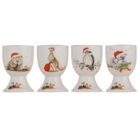 Ashdene Bush Buddies Set Of 4 Christmas Egg Cups