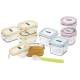 9 Piece Baby Food Container Set with Silicone Spoon by Glasslock
