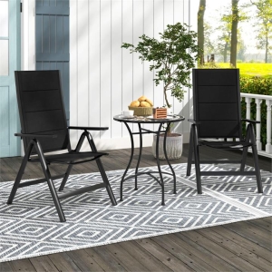 CostwayPatio Folding Chair Set with Soft Padded Seat for Porch Pool Backyard Camping-1 piece