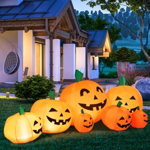 Costway2.3M Halloween Inflatable Pumpkin Patch for Indoor Outdoor