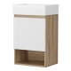 Vanity Unit 445mm Basin Bathroom Cabinet Storage Wall Hung Sink White